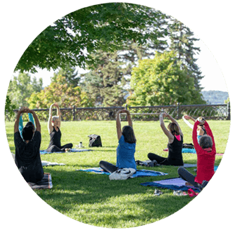 Yoga class in the Park